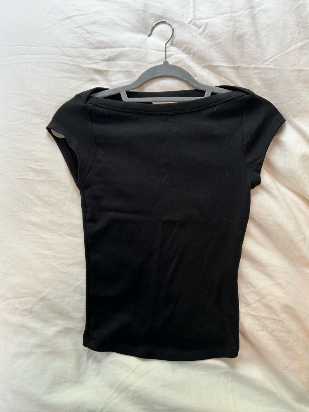 Zara Black Short Sleeve Fitted Tee
